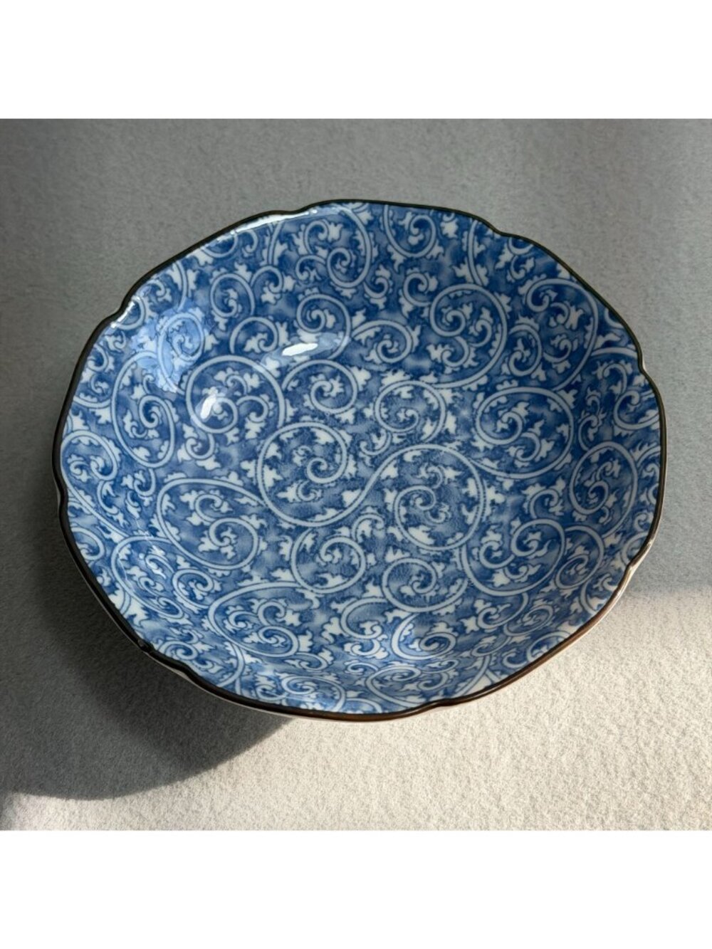 Vintage Takahashi Japanese Porcelain Plate With Blue Floral, Made in Japan - Picture 4 of 14